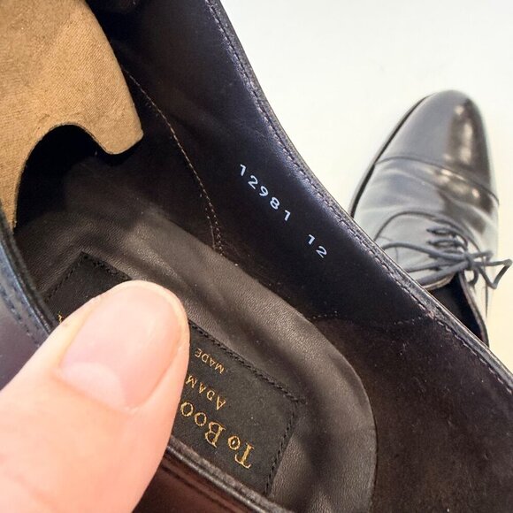 To Boot New York Nico Black Cap Toe Oxford Dress Shoes – Size 12